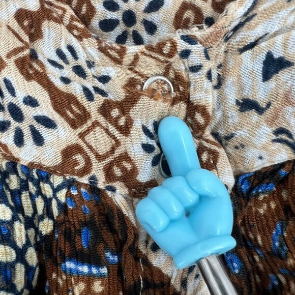 Go Softly Patio Woman Dress 3X Patchwork Rayon Muumuu Caftan FLAWED Read Desc - Picture 7 of 16